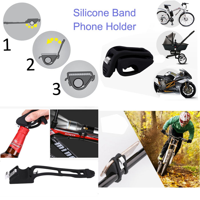 Multi Function Rubber Cell Phone Holder For Bike