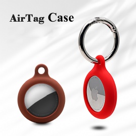 Easy Carrying Small AirTag Cover Case with Metal Keychain
