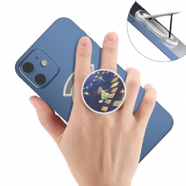 Patent Metal Plate Finger Ring Phone Holder With Custom Design