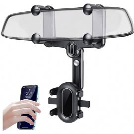 Adjustable Phone Holder Car Rear View Mirror Mobile Holder