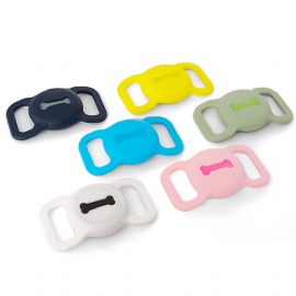 360 Full Protection Silicone Cover for AirTags Dog Collar Holder