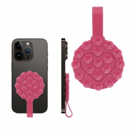 Strong Grip Silicone Double-sided Suction Cups Phone Holder With Handle