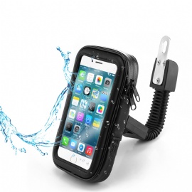 360 Degree Adjustable Water-resistant Motorcycle Rearview Mirror Phone Holder